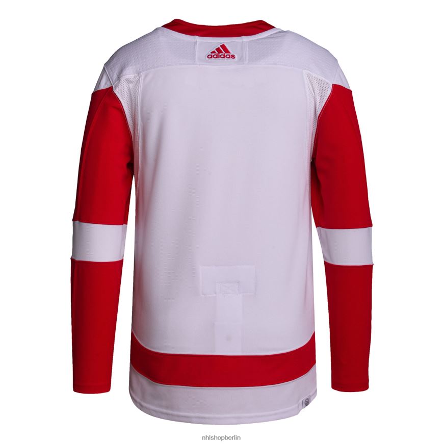 Männer NHL Detroit Red Wings adidas weißes Away Primegreen authentisches Pro-Trikot Kleidung BF680T2415