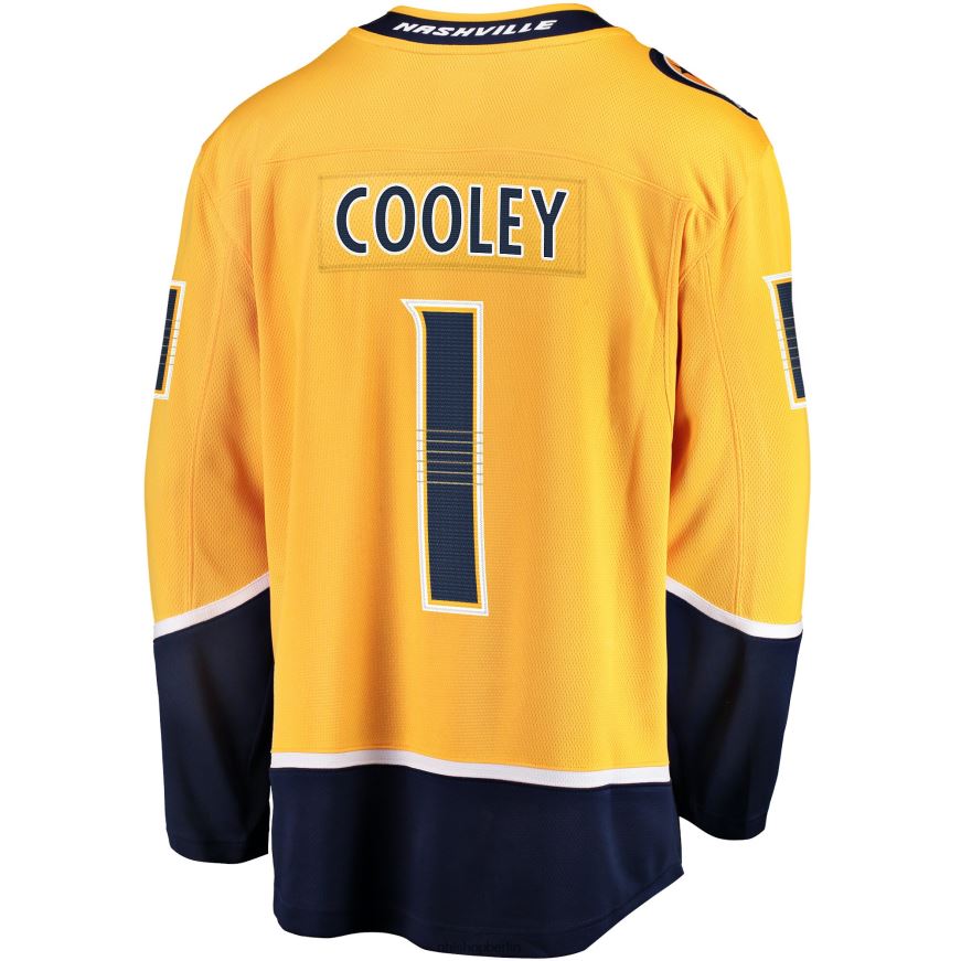 Männer NHL Devin Cooley Fanatics-Heimtrikot der Nashville Predators in Gold Kleidung BF680T2354