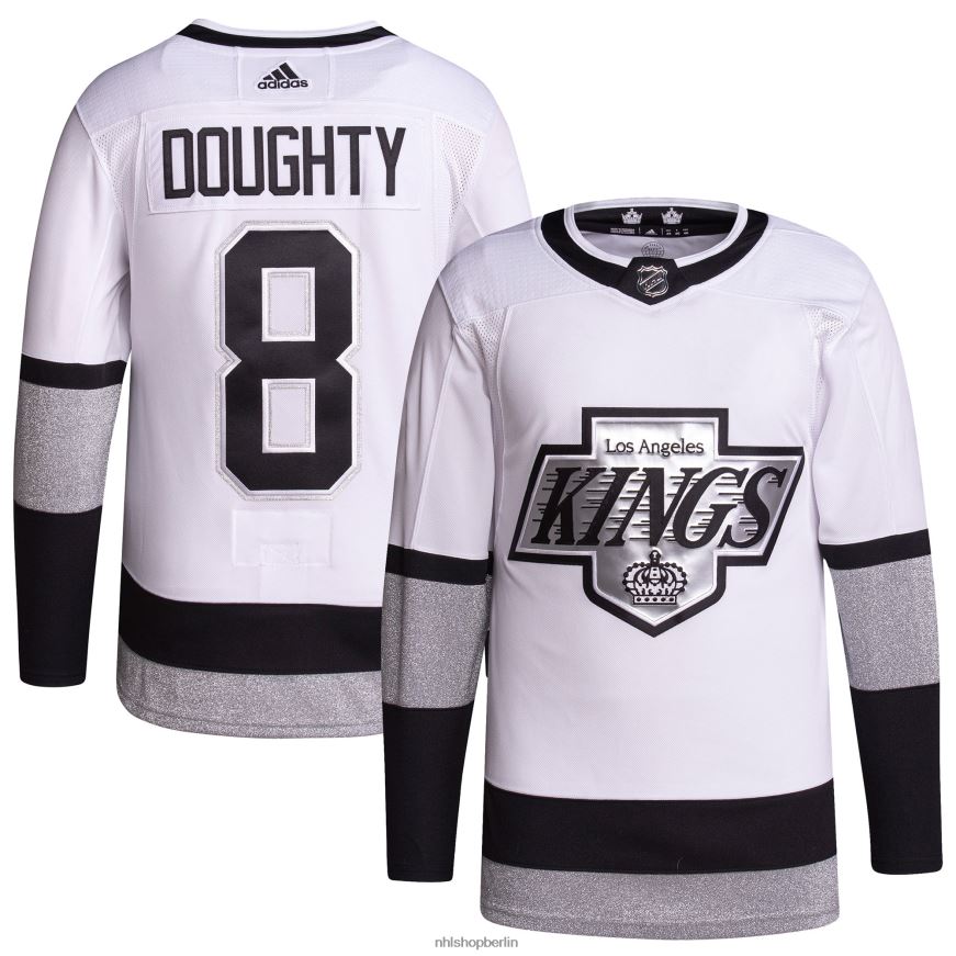 Männer NHL Die Los Angeles Kings zeichneten das authentische weiße adidas 2021/22 Alternative Primegreen-Profi-Spielertrikot aus Kleidung BF680T324