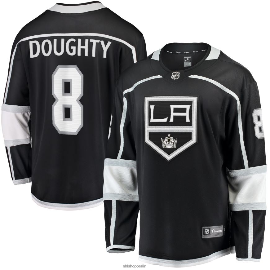 Männer NHL Die Los Angeles Kings zeichneten ein schwarzes Home-Premier-Breakaway-Spielertrikot mit der Marke „Doughty Fanatics“ Kleidung BF680T72