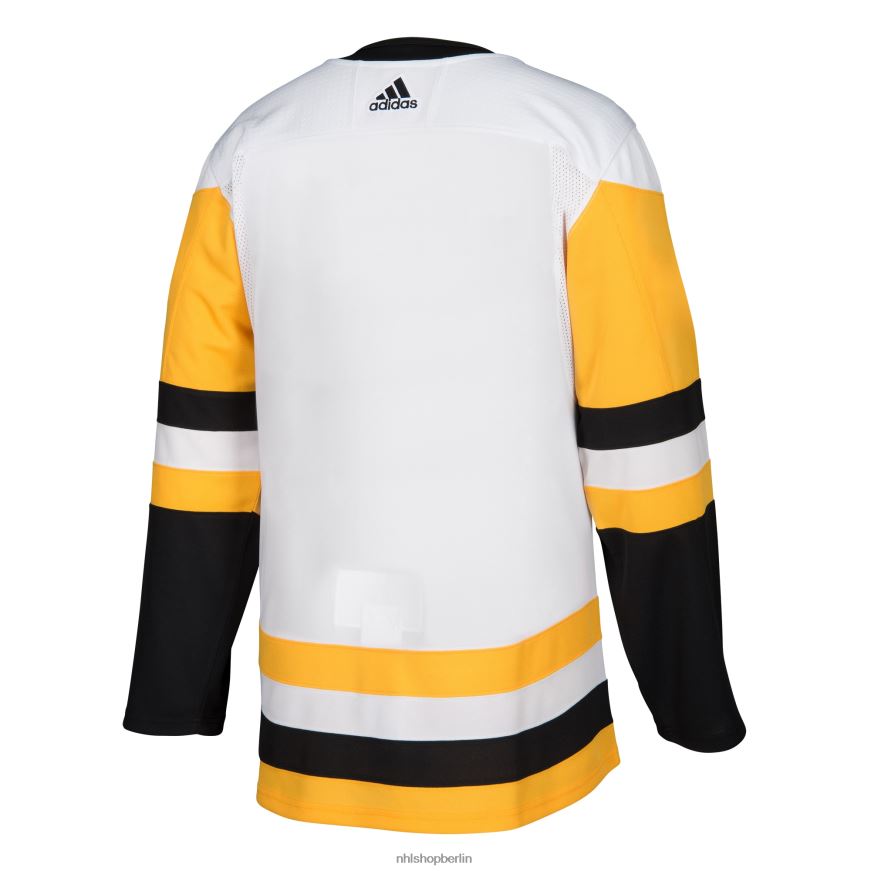 Männer NHL Die Pittsburgh Penguins haben ein weißes authentisches Blanko-Auswärtstrikot von adidas Kleidung BF680T597