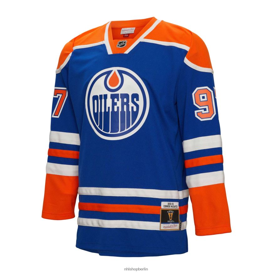 Männer NHL Edmonton Oilers Connor McDavid Mitchell  Ness Blue 2015 Blue Line Spielertrikot Kleidung BF680T99