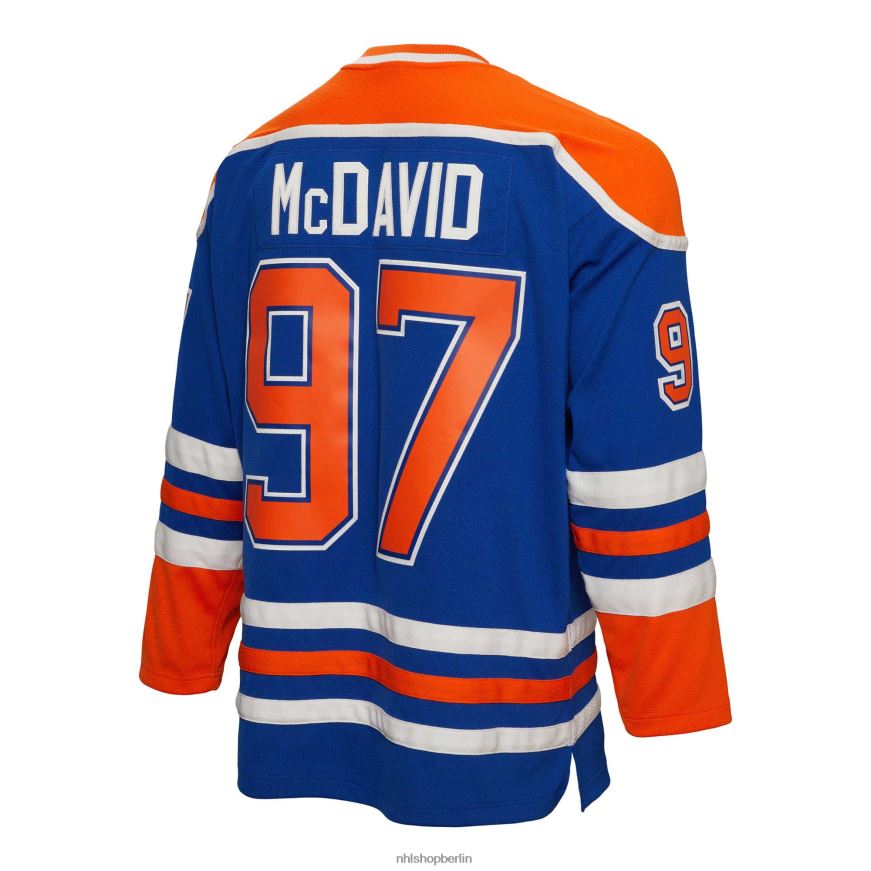 Männer NHL Edmonton Oilers Connor McDavid Mitchell  Ness Blue 2015 Blue Line Spielertrikot Kleidung BF680T99