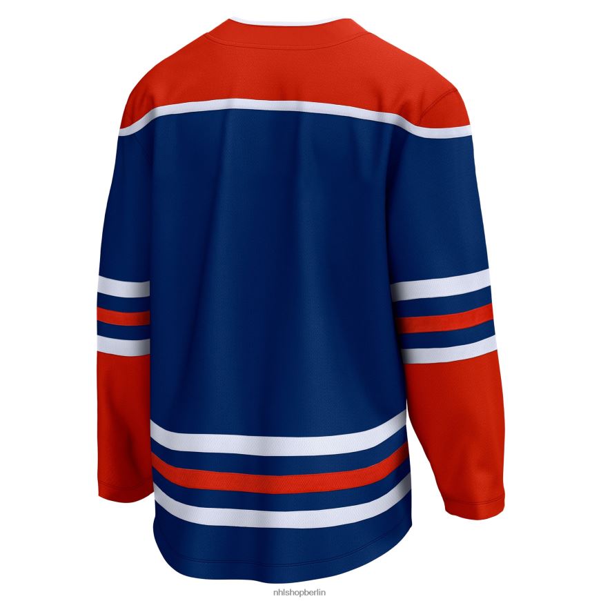 Männer NHL Edmonton Oilers Fanatics-gebrandetes Royal Home Breakaway Blanko-Trikot Kleidung BF680T421