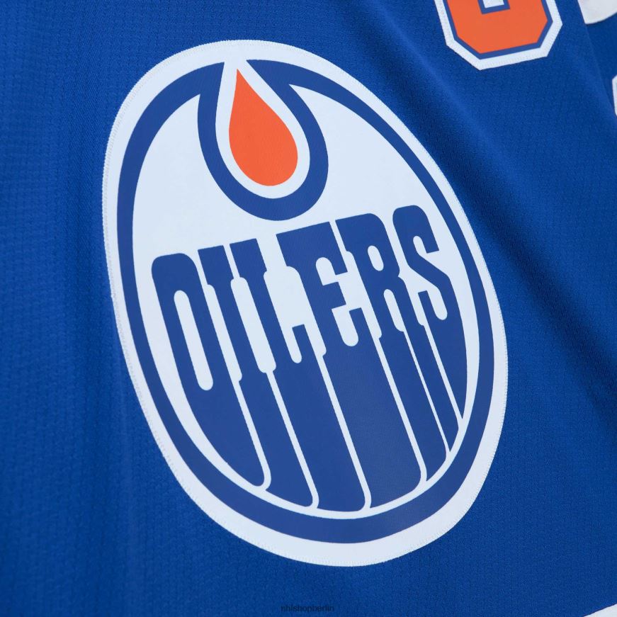 Männer NHL Edmonton Oilers Wayne Gretzky Mitchell  Ness Royal 1986 Blue Line Player-Trikot Kleidung BF680T135