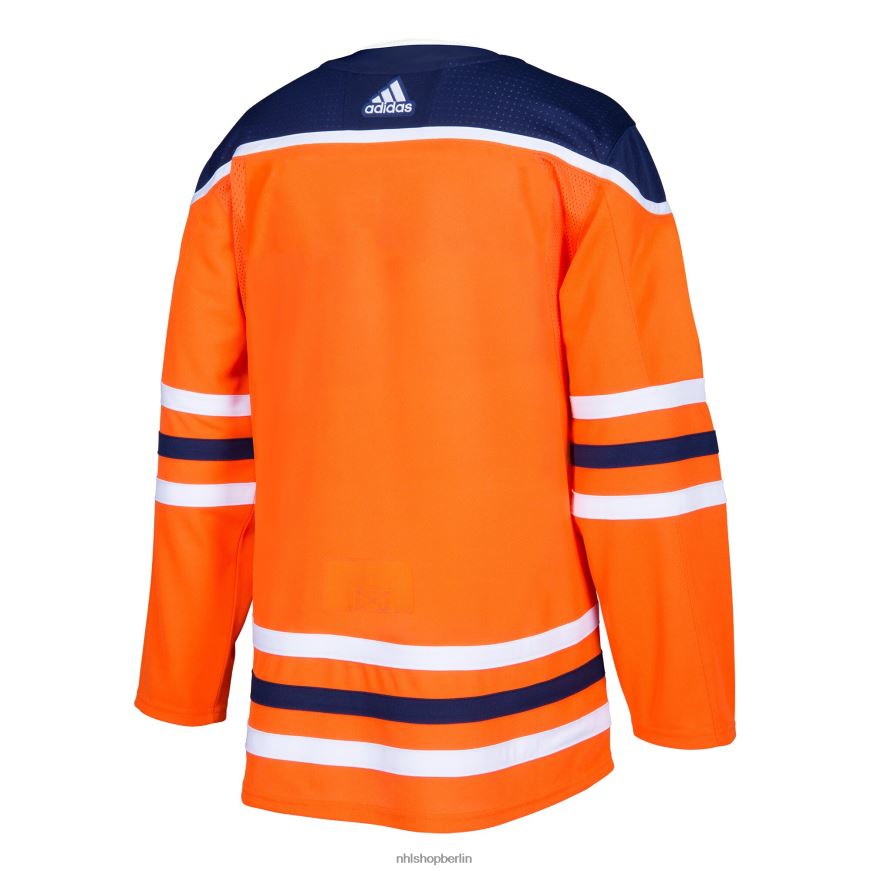 Männer NHL Edmonton Oilers adidas Orange Home Authentic Blank Trikot Kleidung BF680T565