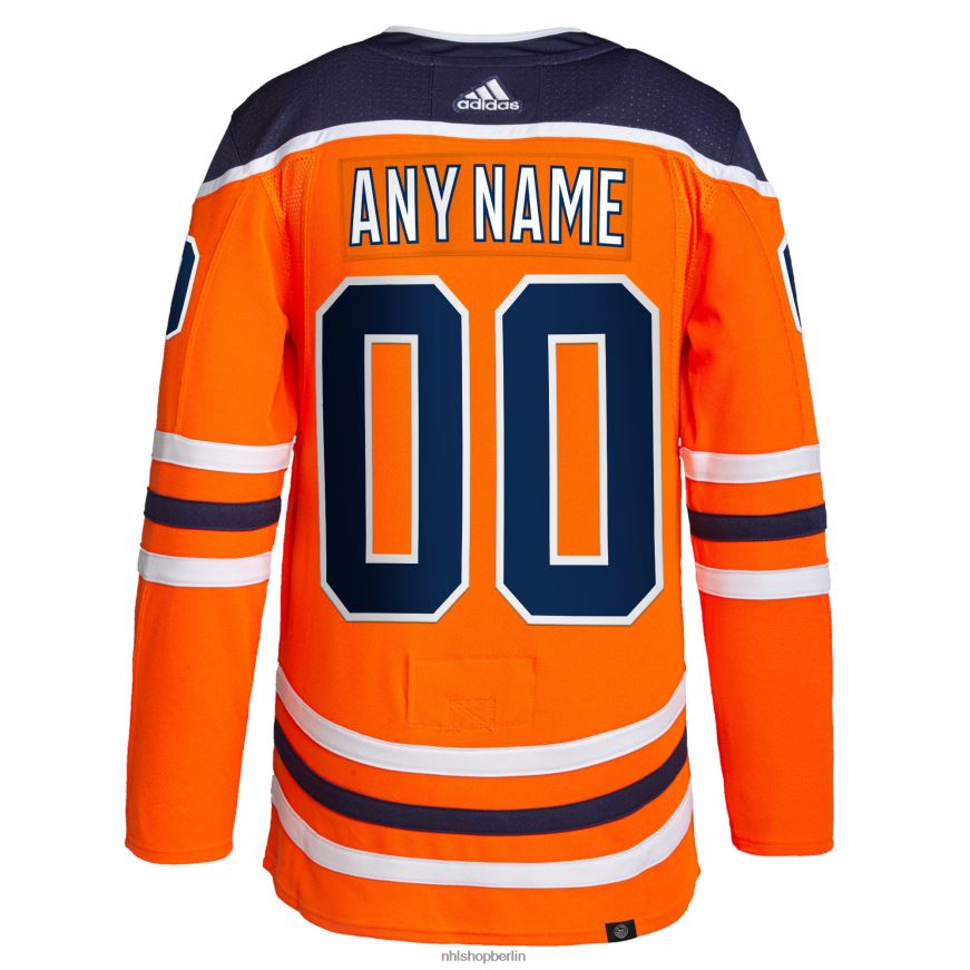 Männer NHL Edmonton Oilers adidas Orange Home Authentic Pro Custom Trikot Kleidung BF680T2039