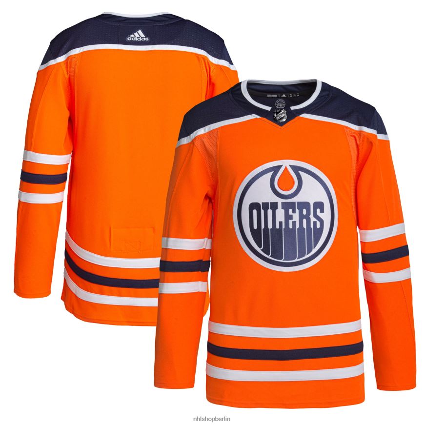 Männer NHL Edmonton Oilers adidas Orange Home Authentic Pro Trikot Kleidung BF680T1782