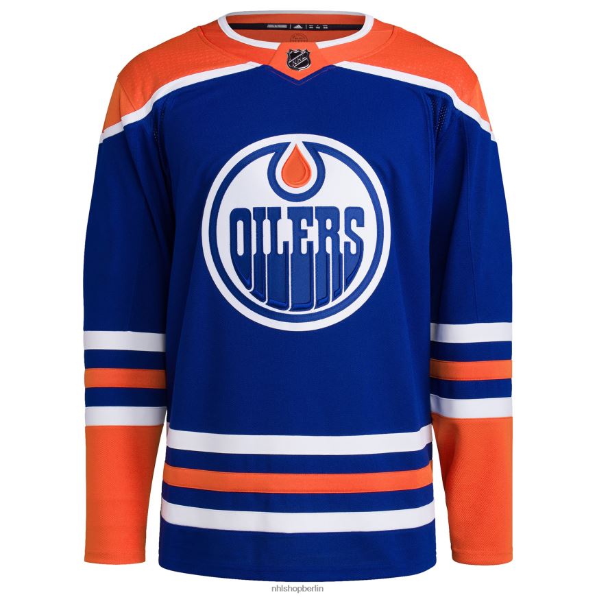 Männer NHL Edmonton Oilers adidas Royal Home Primegreen Authentic Pro Blank Trikot Kleidung BF680T1270