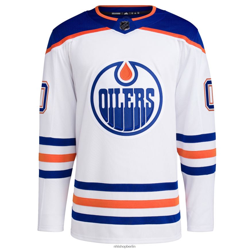 Männer NHL Edmonton Oilers adidas weißes Away Primegreen Authentic Pro Custom-Trikot Kleidung BF680T2081