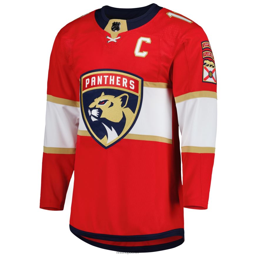 Männer NHL Florida Panthers Aleksander Barkov adidas Red Captain Patch Home Primegreen Authentisches Pro-Spieler-Trikot Kleidung BF680T331