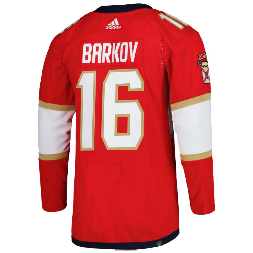 Männer NHL Florida Panthers Aleksander Barkov adidas Red Captain Patch Home Primegreen Authentisches Pro-Spieler-Trikot Kleidung BF680T331