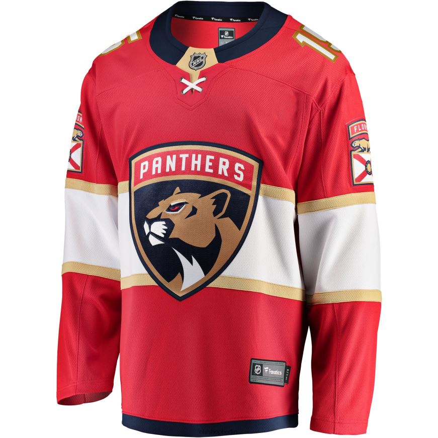 Männer NHL Florida Panthers Anton Lundell Fanatics-gebrandetes rotes Home-Breakaway-Spielertrikot Kleidung BF680T1993