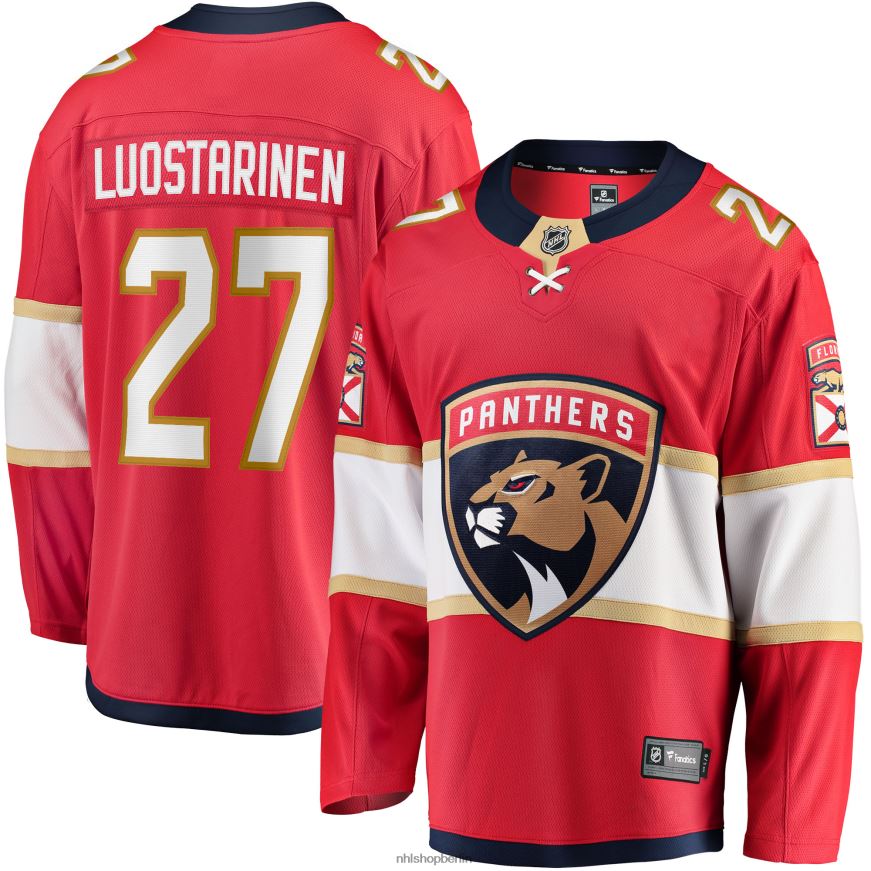 Männer NHL Florida Panthers Eetu Luostarinen Fanatics-gebrandetes rotes Home-Breakaway-Spielertrikot Kleidung BF680T2298