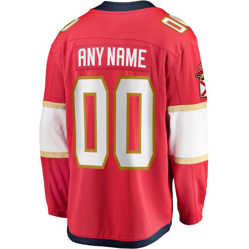 Männer NHL Florida Panthers Fanatics-gebrandetes rotes Home Breakaway-Trikot nach Maß Kleidung BF680T814