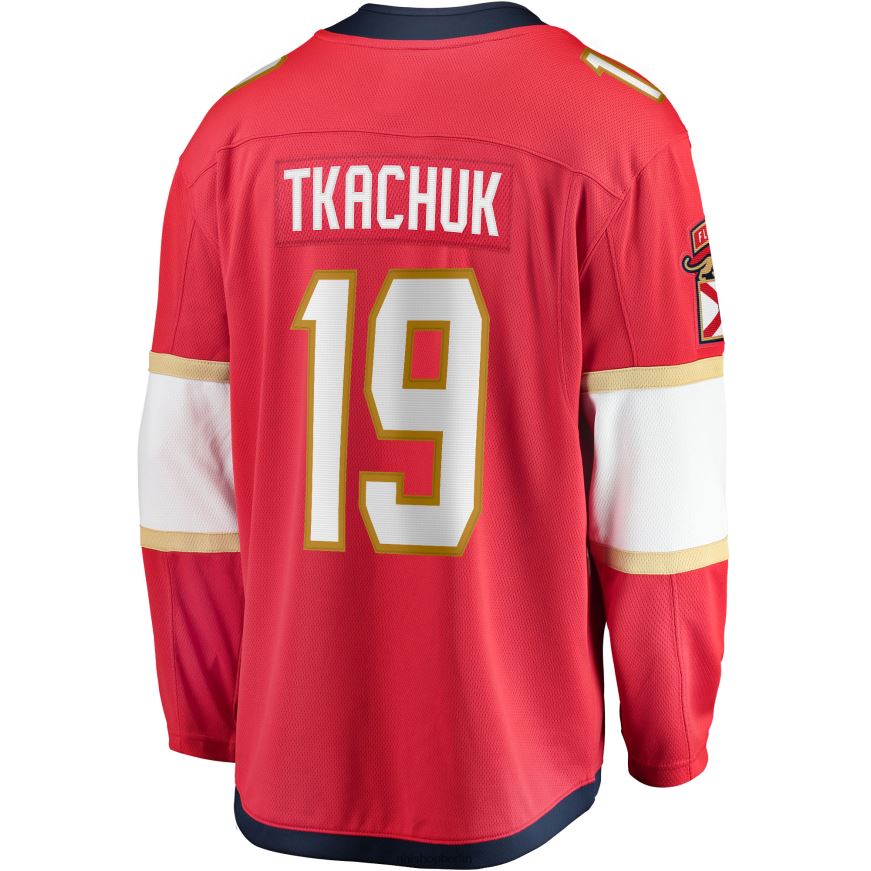 Männer NHL Florida Panthers Matthew Tkachuk Fanatics-gebrandetes rotes Home-Breakaway-Spielertrikot Kleidung BF680T532