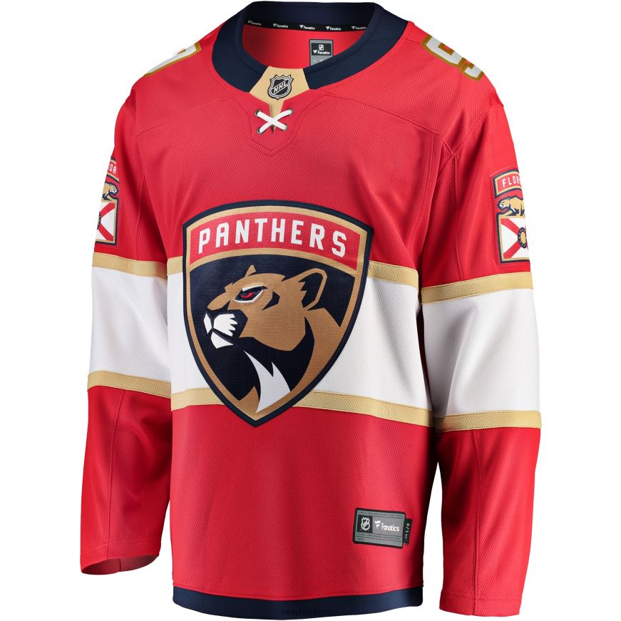 Männer NHL Florida Panthers Sam Bennett Fanatics Branded Red 2017/18 Heim-Breakaway-Replika-Trikot Kleidung BF680T1869