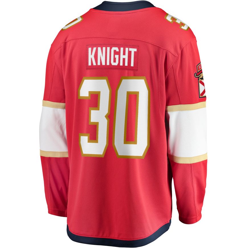 Männer NHL Florida Panthers Spencer Knight Fanatics Branded Red 2017/18 Heim-Breakaway-Replica-Trikot Kleidung BF680T1306