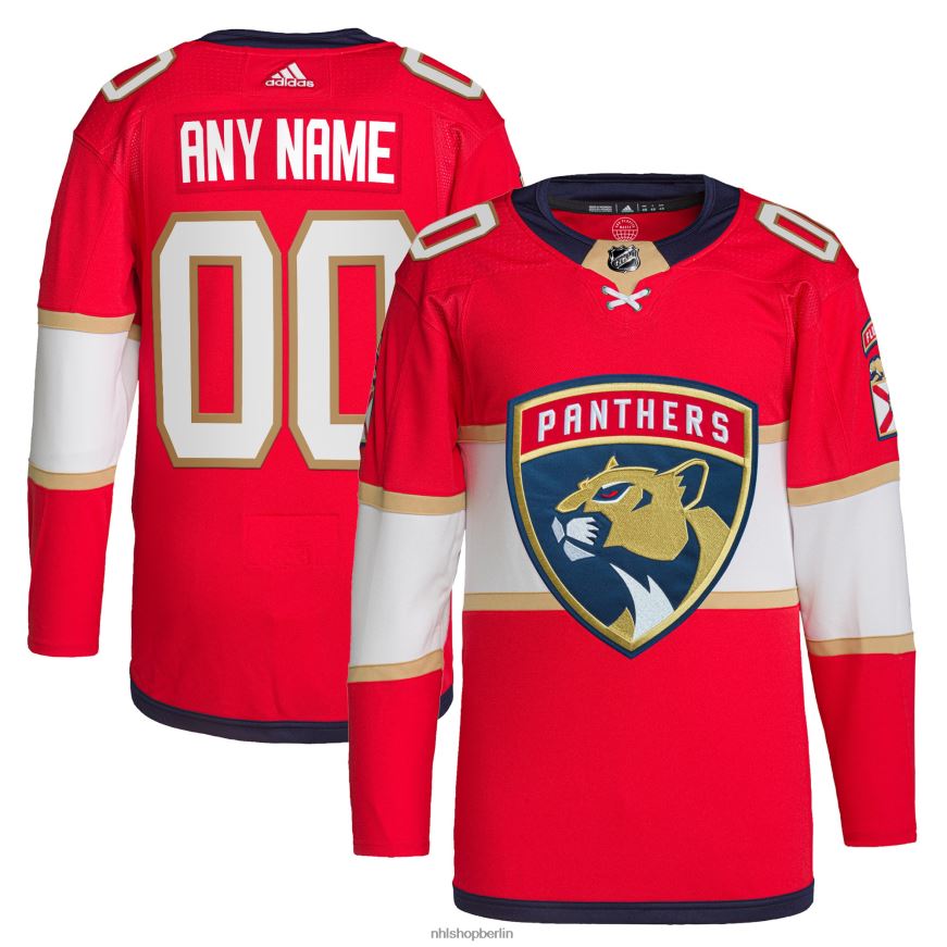 Männer NHL Florida Panthers adidas Red Home Primegreen Authentic Pro Custom Trikot Kleidung BF680T2195