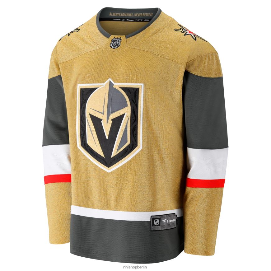 Männer NHL Goldenes Breakaway-Heimtrikot der Vegas Golden Knights mit Fanatics-Logo Kleidung BF680T370