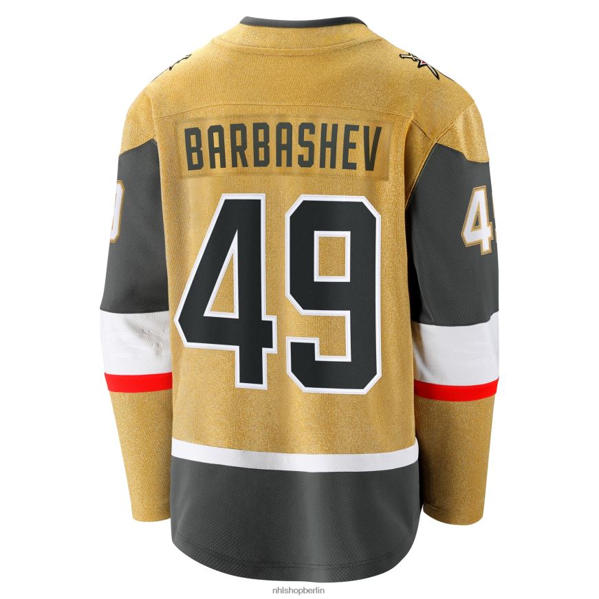 Männer NHL Goldenes Home-Breakaway-Trikot der Vegas Golden Knights mit Fanatics-Logo von Ivan Barbashev Kleidung BF680T1513