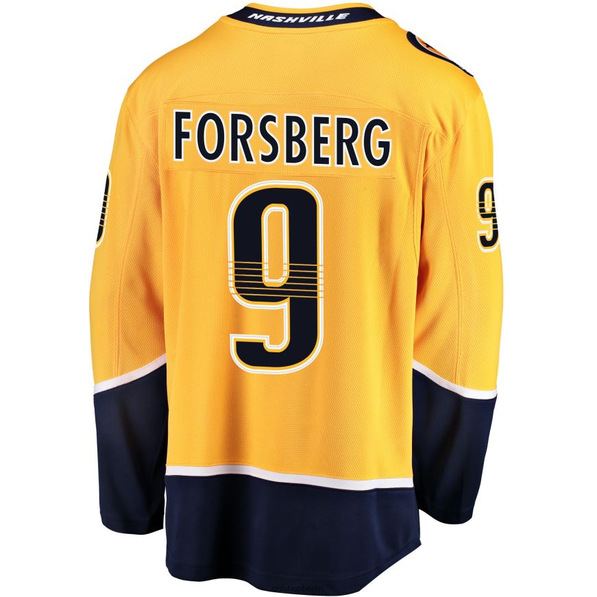 Männer NHL Goldfarbenes Breakaway-Spielertrikot der Nashville Predators Filip Forsberg Fanatics Kleidung BF680T1421