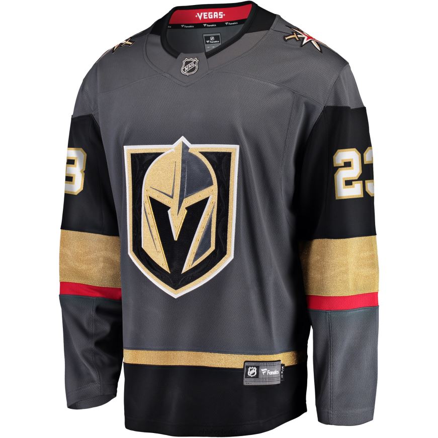 Männer NHL Graues Breakaway-Alec-Martinez-Fanatiker-Trikot der Vegas Golden Knights mit Branding für alternative Spieler Kleidung BF680T1347