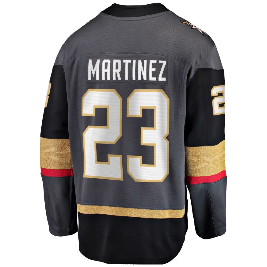 Männer NHL Graues Breakaway-Alec-Martinez-Fanatiker-Trikot der Vegas Golden Knights mit Branding für alternative Spieler Kleidung BF680T1347