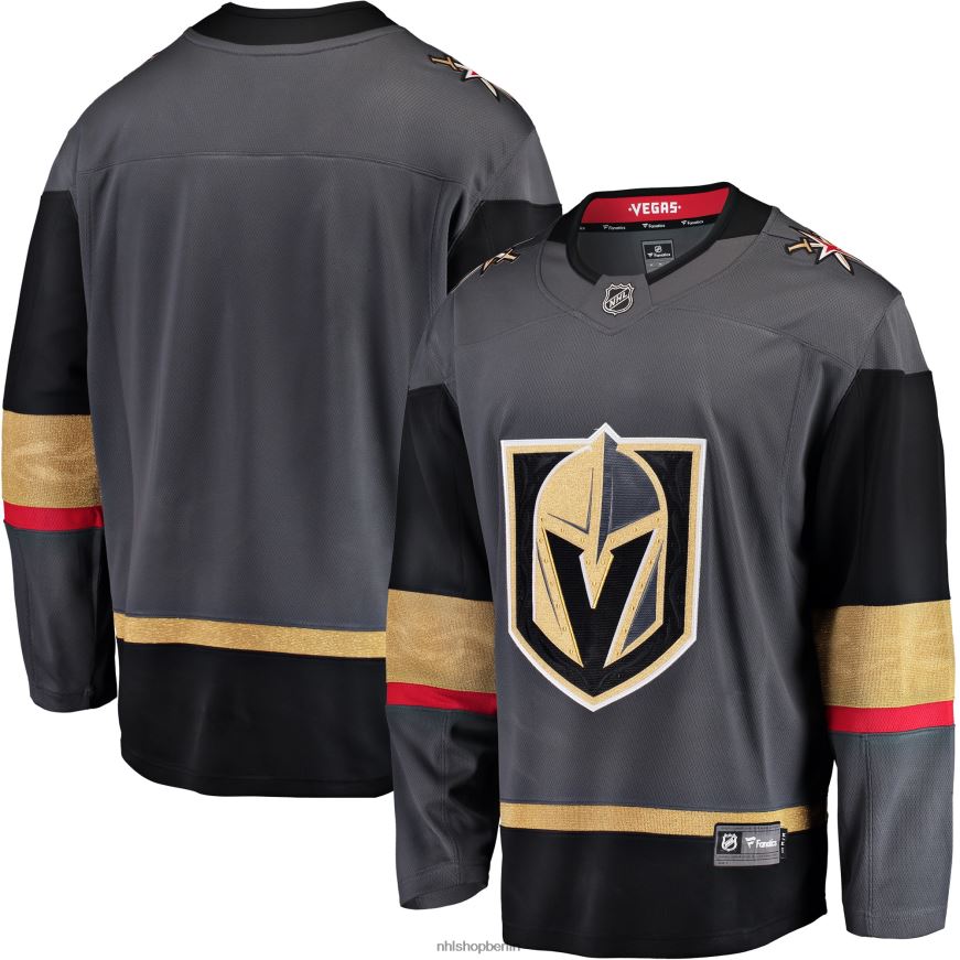 Männer NHL Graues Breakaway-Ausweichtrikot der Vegas Golden Knights mit Fanatics-Logo Kleidung BF680T195