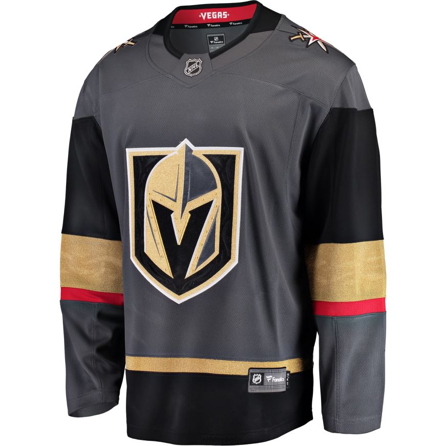 Männer NHL Graues Breakaway-Ausweichtrikot der Vegas Golden Knights mit Fanatics-Logo Kleidung BF680T195