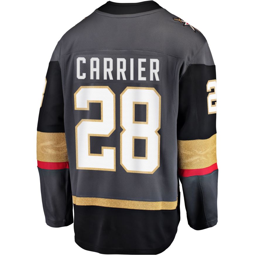 Männer NHL Graues alternatives Breakaway-Spielertrikot der Vegas Golden Knights William Carrier Kleidung BF680T1080