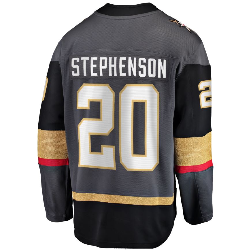 Männer NHL Graues alternatives Breakaway-Spielertrikot der Vegas Golden Knights mit Chandler Stephenson Fanatics-Logo Kleidung BF680T1497