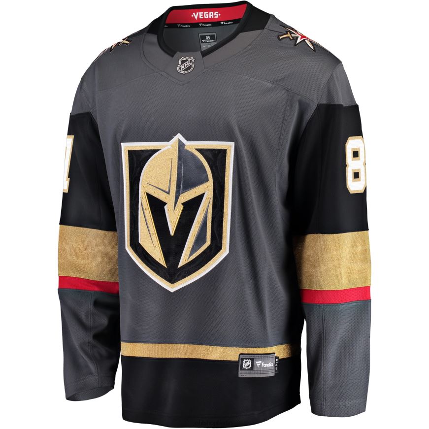 Männer NHL Graues alternatives Breakaway-Spielertrikot der Vegas Golden Knights mit Jonathan Marchessault Fanatics-Logo Kleidung BF680T981