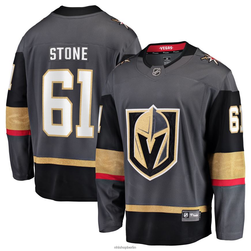 Männer NHL Graues alternatives Breakaway-Spielertrikot der Vegas Golden Knights mit Mark Stone Fanatics-Logo Kleidung BF680T1902