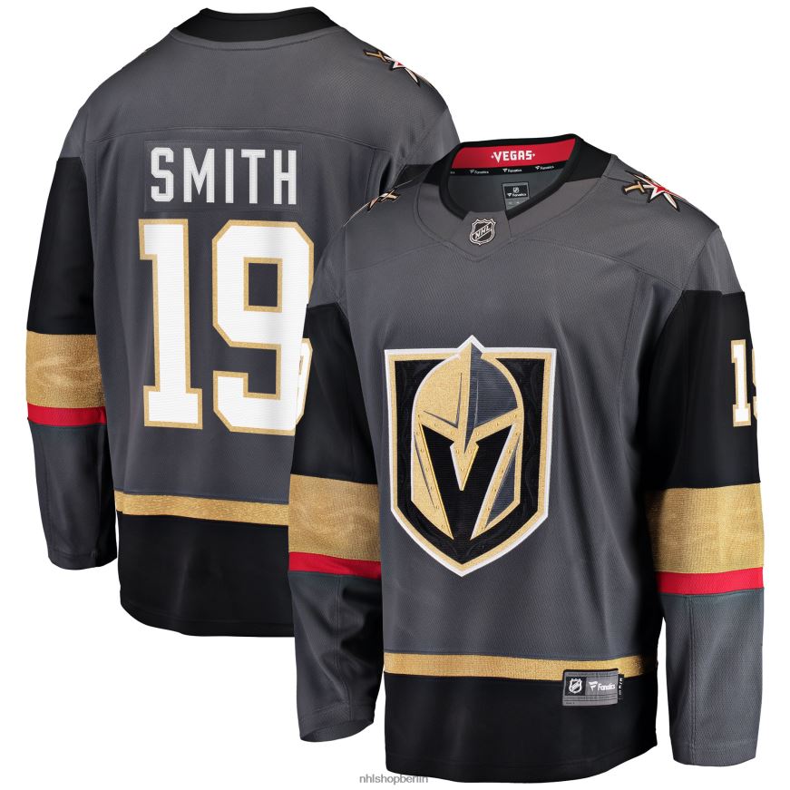 Männer NHL Graues alternatives Breakaway-Spielertrikot der Vegas Golden Knights von Reilly Smith Kleidung BF680T1068