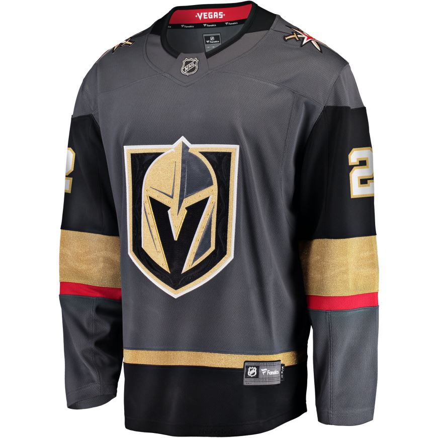 Männer NHL Graues alternatives Breakaway-Trikot der Vegas Golden Knights mit Zach Whitecloud Fanatics-Logo Kleidung BF680T690