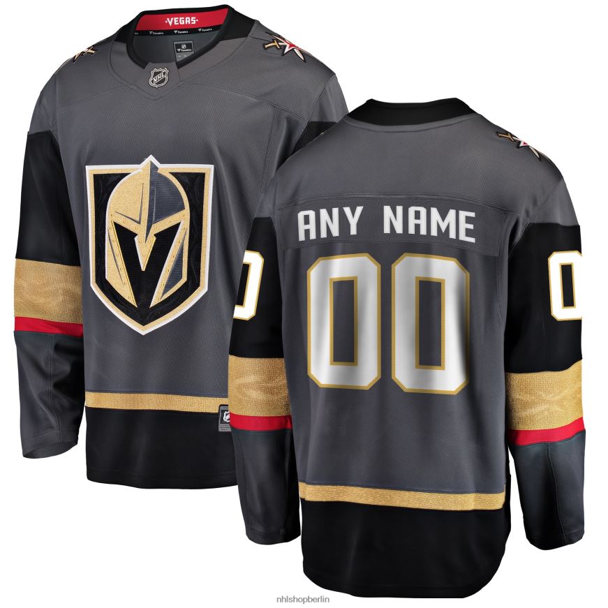 Männer NHL Graues alternatives Breakaway-Trikot mit Fanatics-Logo der Vegas Golden Knights Kleidung BF680T175