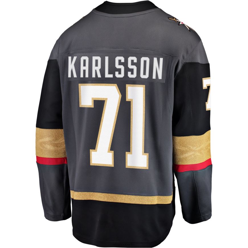 Männer NHL Graues alternatives Premier-Breakaway-Spielertrikot der Vegas Golden Knights mit Fanatics-Logo von William Karlsson Kleidung BF680T285