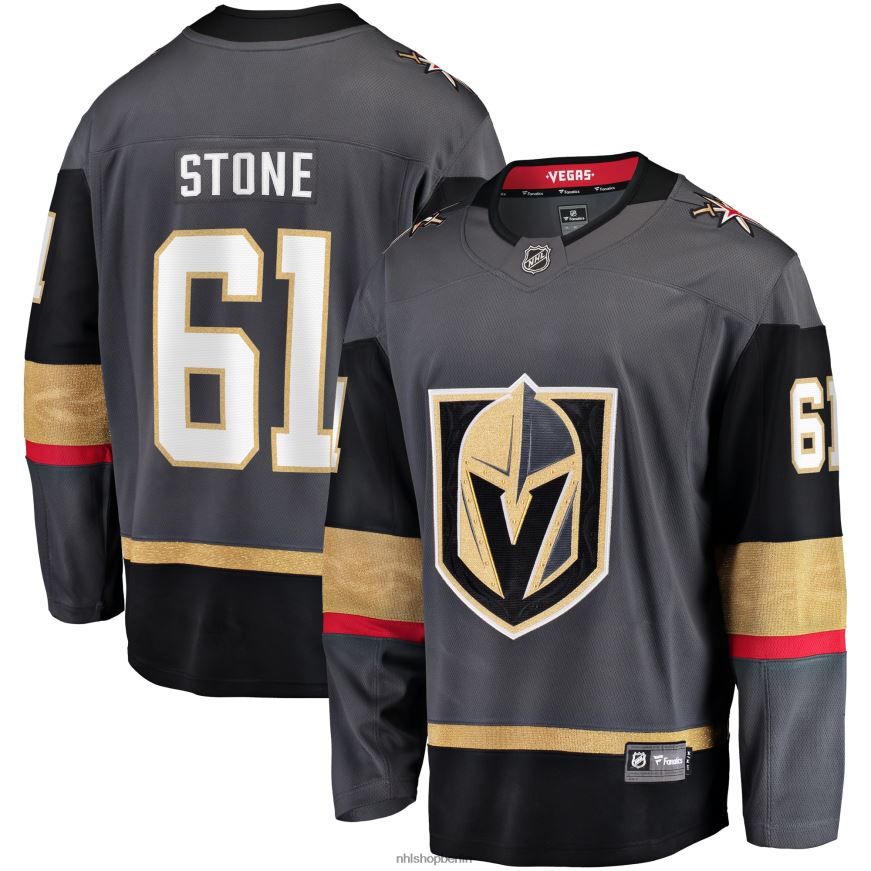 Männer NHL Graues alternatives Premier-Breakaway-Spielertrikot der Vegas Golden Knights mit Mark Stone Fanatics-Logo Kleidung BF680T151