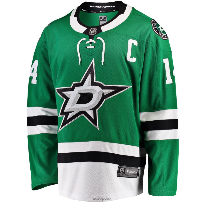 Männer NHL Grünes Breakaway-Spielertrikot mit Fanatics-Logo von Dallas Stars und Jamie Benn Kleidung BF680T78