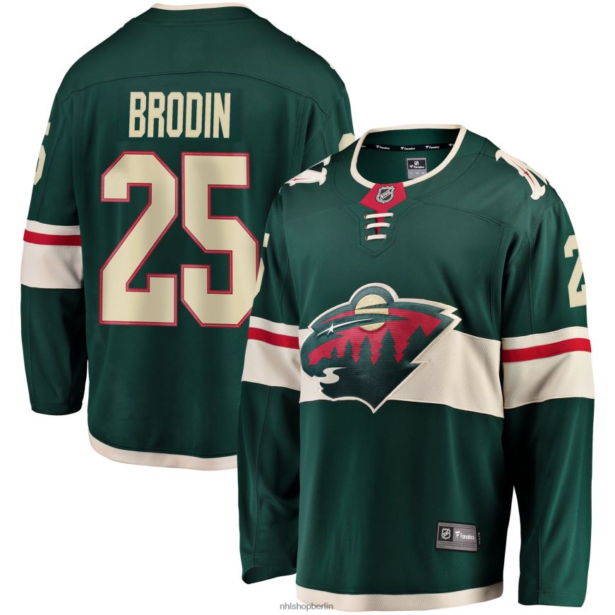 Männer NHL Grünes Breakaway-Trikot mit der Marke „Minnesota Wild Jonas Brodin Fanatics“ Kleidung BF680T574