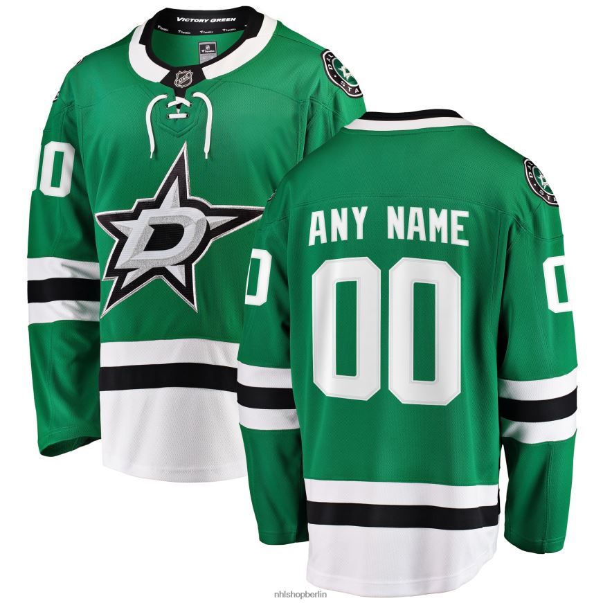 Männer NHL Grünes Heim-Breakaway-Trikot mit Dallas-Stars-Fanatiker-Logo Kleidung BF680T477