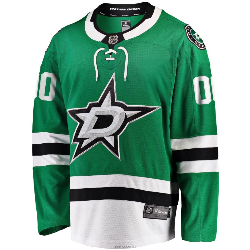 Männer NHL Grünes Heim-Breakaway-Trikot mit Dallas-Stars-Fanatiker-Logo Kleidung BF680T477