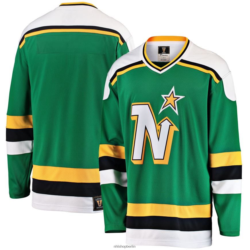 Männer NHL Grünes Premier Breakaway Heritage Blanko-Trikot der Minnesota North Stars mit Fanatics-Logo Kleidung BF680T237