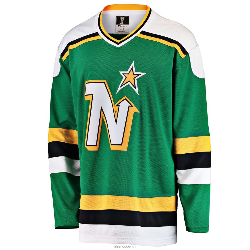 Männer NHL Grünes Premier Breakaway Heritage Blanko-Trikot der Minnesota North Stars mit Fanatics-Logo Kleidung BF680T237