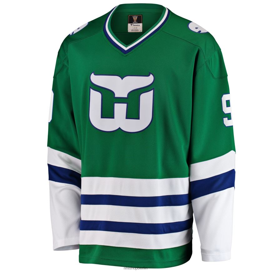 Männer NHL Hartford Whalers Gordie Howe Fanatics gebrandetes grünes Premier Breakaway-Spielertrikot im Ruhestand Kleidung BF680T308