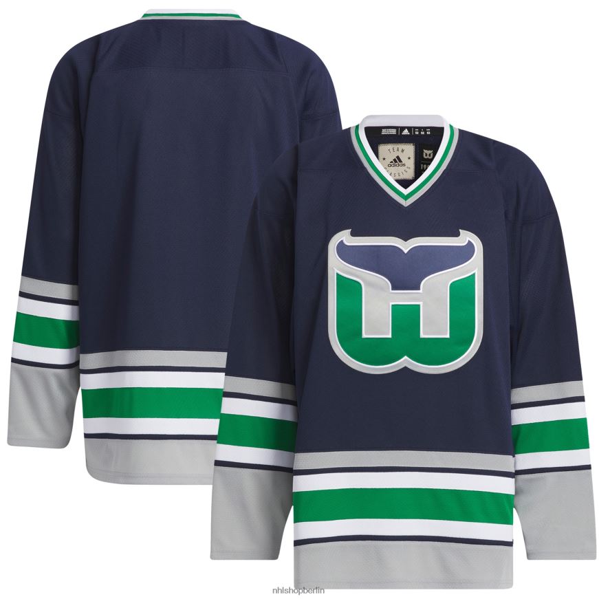 Männer NHL Hartford Whalers adidas Navy Team Classic Trikot Kleidung BF680T235