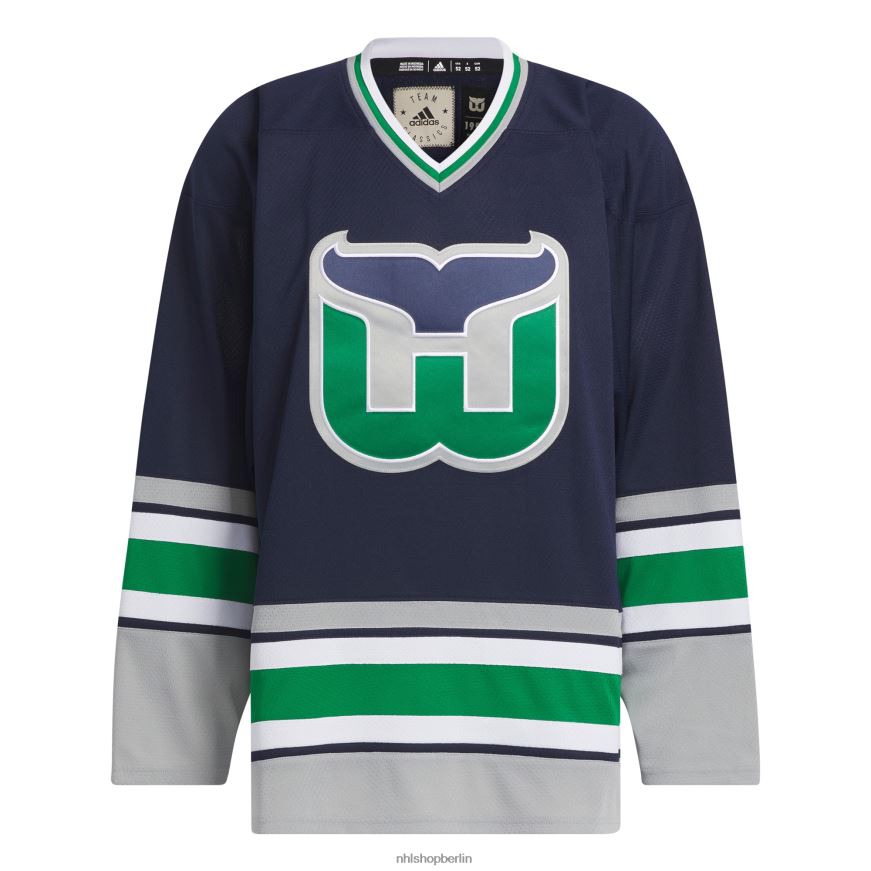 Männer NHL Hartford Whalers adidas Navy Team Classic Trikot Kleidung BF680T235