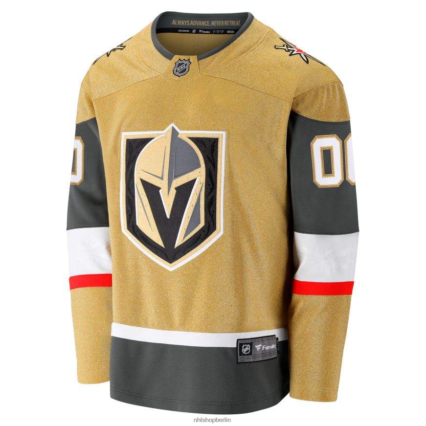 Männer NHL Individuelles Home-Breakaway-Trikot der Vegas Golden Knights mit Fanatics-Logo Kleidung BF680T1790