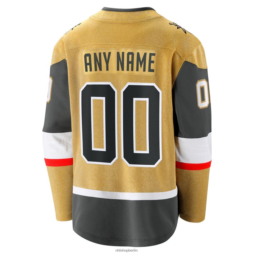 Männer NHL Individuelles Home-Breakaway-Trikot der Vegas Golden Knights mit Fanatics-Logo Kleidung BF680T1790